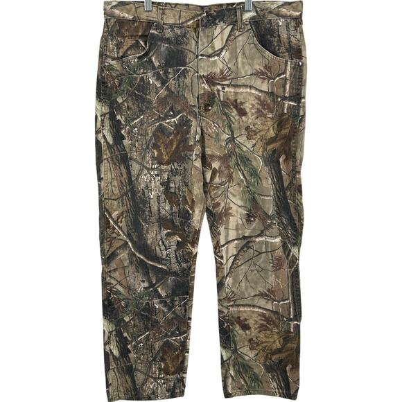 VTG 90s‎ y2k mens camo Wrangler realtree hardwoods denim hunting pants 38x30